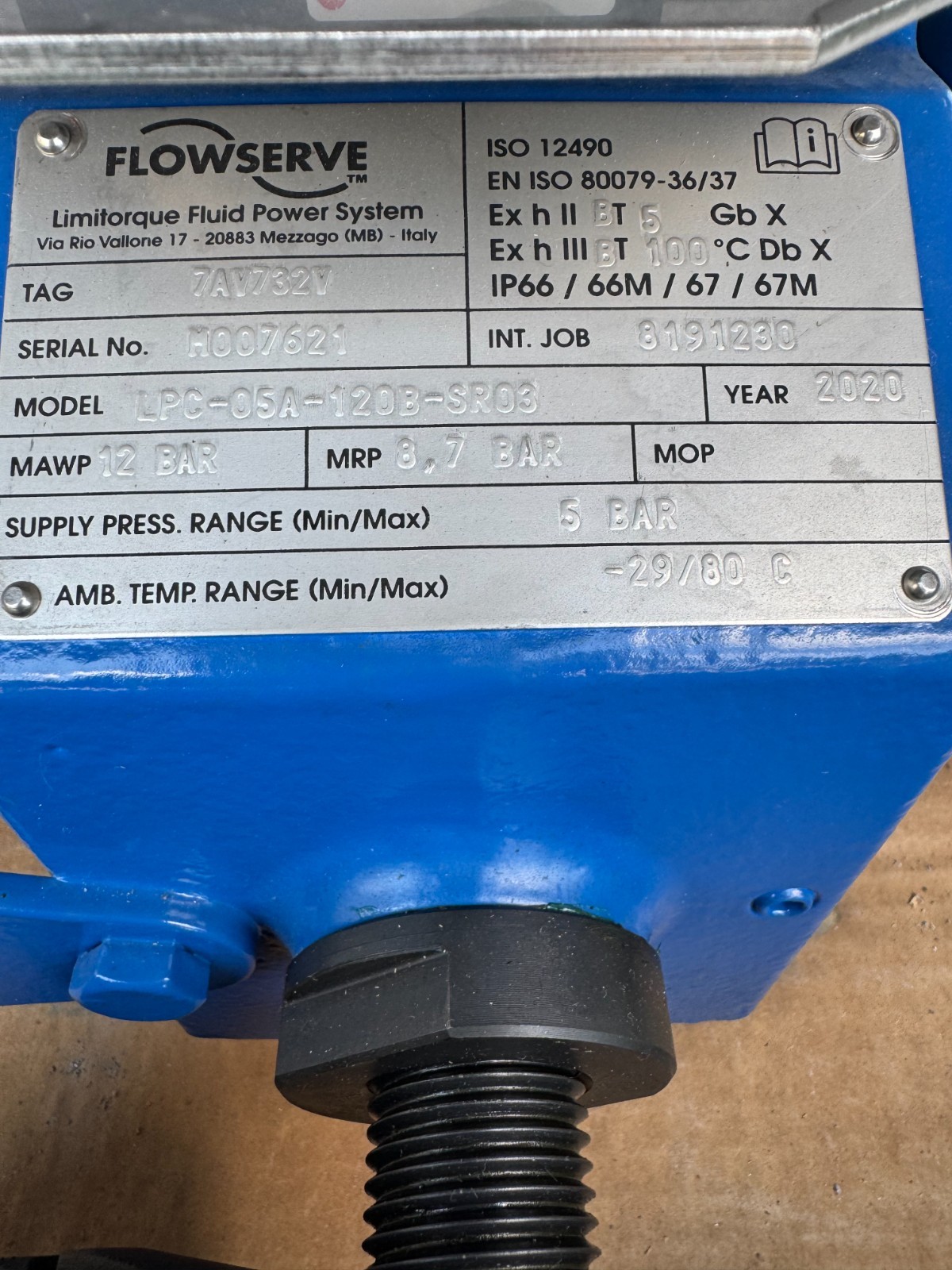 ARGUS 1" 300 RF FP BALL VALVE V22 MODEL FK79 CS BODY SS TRIM W AUTOMAX ACTUATOR