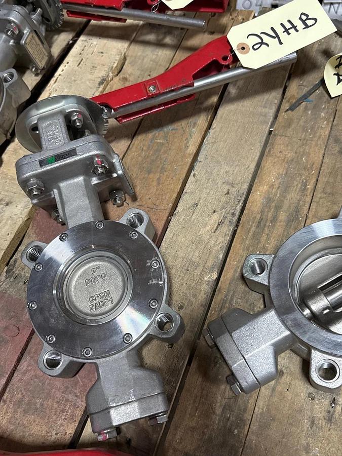 Used WARREN 3" 150 DOUBLE OFFSET LUG HI PERFORMANCE BUTTERFLY VALVE  MODEL 9158-2
