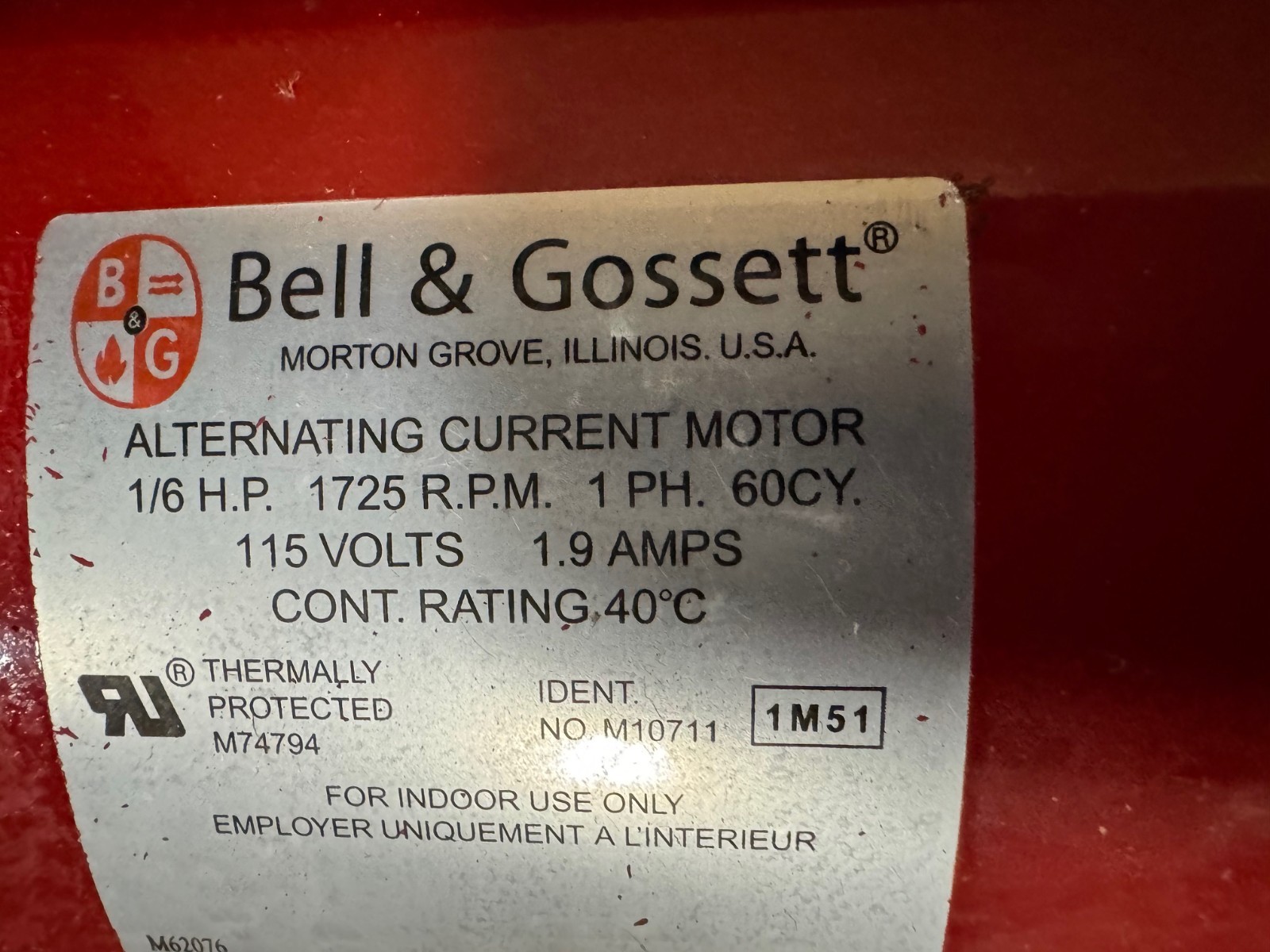 BELL & GOSSETT  CENTRIFUGAL BOOSTER PUMP WA2B MODEl W02214 2" FLANGED END CI BOD