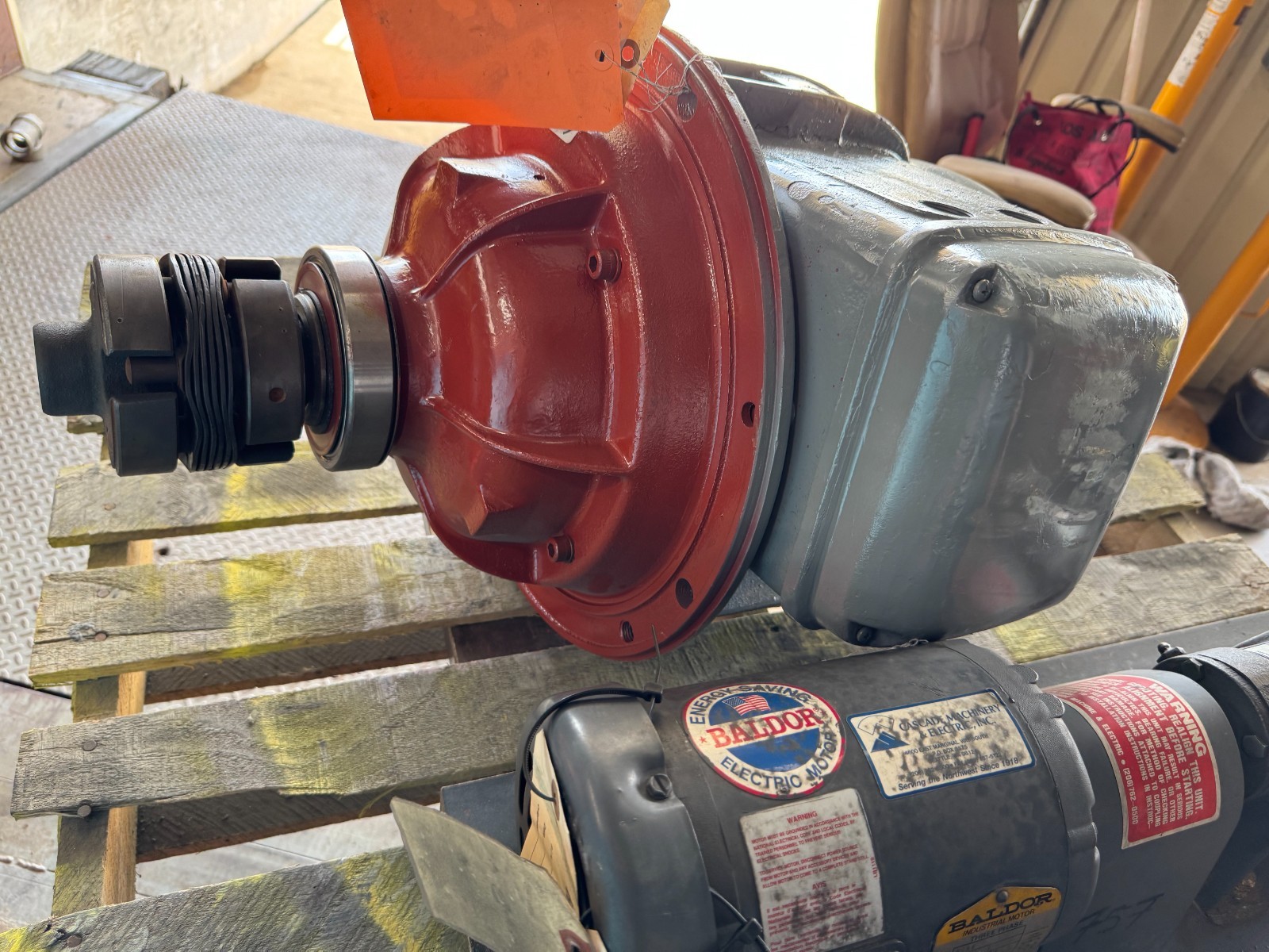 DEMAG CRANE MOTOR 13 HP OO1 MODEL 1953034 1710 RPM 440 V 3 PH 60 HZ 24/14 AMPS