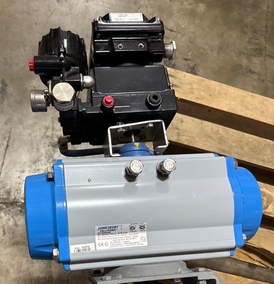 Used EFMequipment 29" BF DAMPER VALVE 503057 WITH JAMESBURY VALV-POWR ACTUATER 2YE