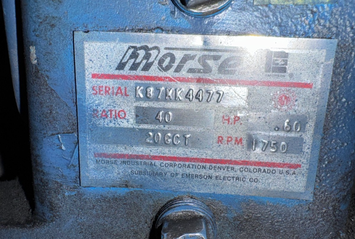 RELIANCE GEAR MOTOR X4 1/2 HP MODEL P56H1335W-20 RATIO 40 1725 RPM 208-230/460 V
