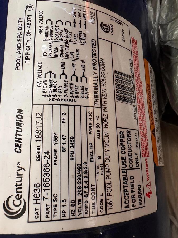 SHIPCO PUMPS  ZM3 402 ZM3 1/2 HP 106D 3450 RPM 208/230-460 3 PH