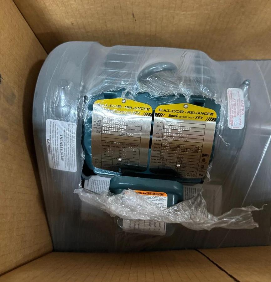 BALDOR MOTOR L6 1 1/2 HP MODEL ECP3584T 1760 RPM 230/460 V 3 PH 4.6-4.2/2.1 AMP