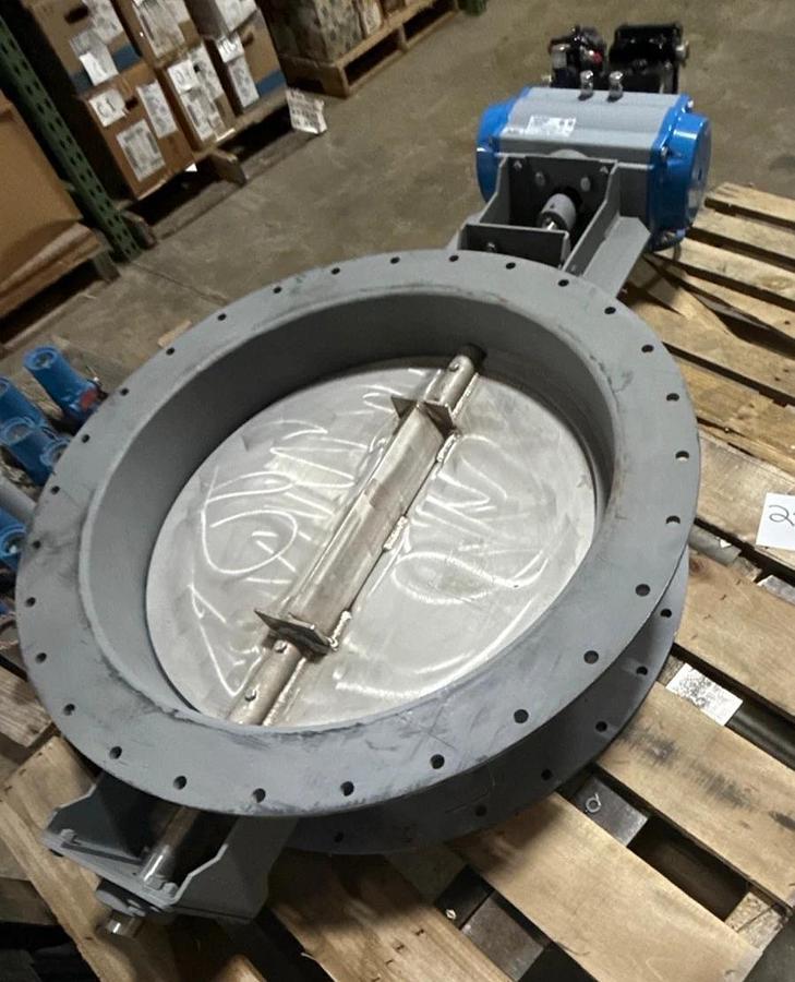 Used EFMequipment 29" BF DAMPER VALVE 503057 WITH JAMESBURY VALV-POWR ACTUATER 2YE