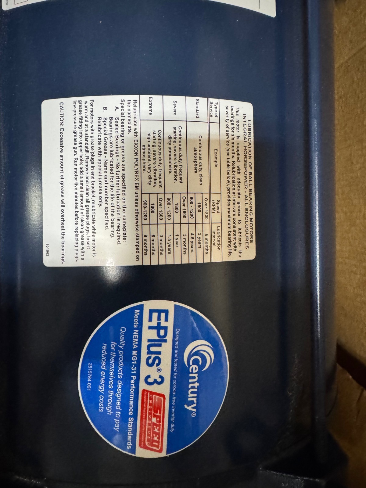 BALDOR 20 HP MOTOR XA3  MODEL M4112T 870 RPM 230/460 V 3 PH 165 AMP FR 324T
