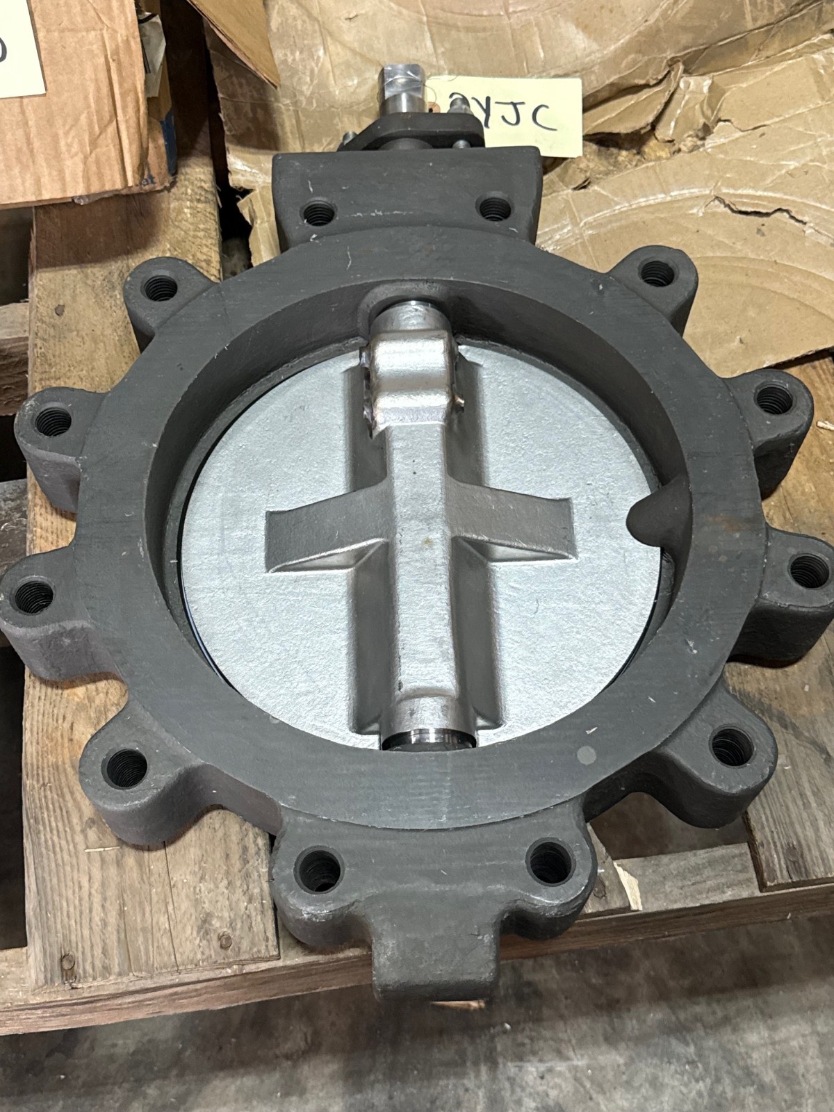 Used JAMESBURY WAFER-SPHERE DOUBLE-OFFSET 12" 150 LUG BUTTERFLY VALVE 2YJC MODEL 815L