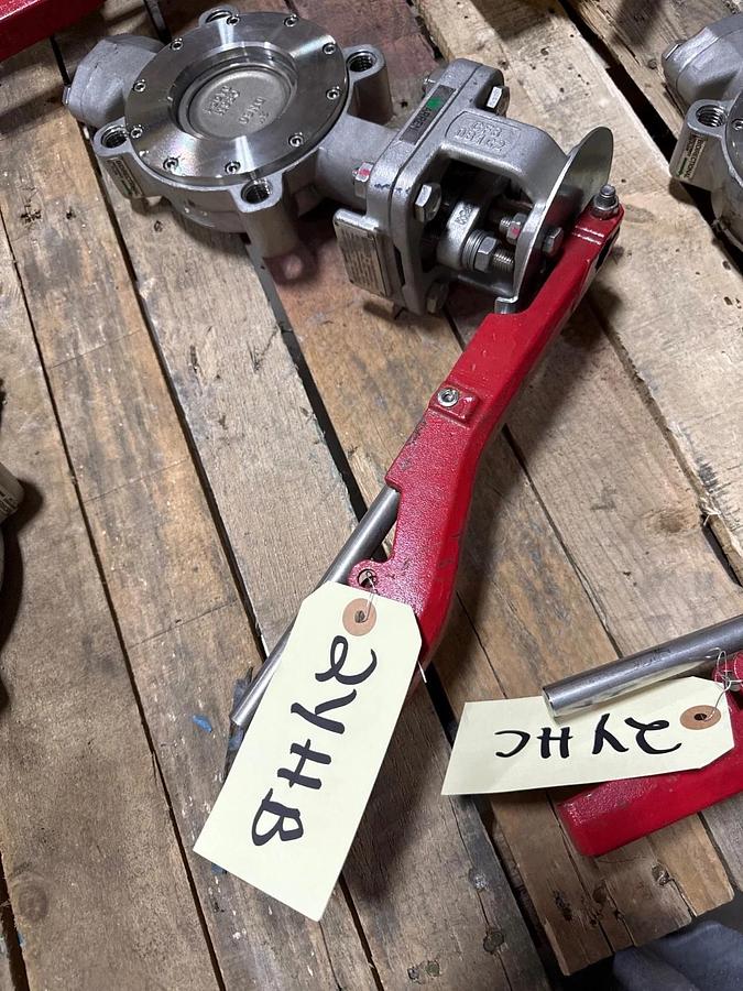Used WARREN 3" 150 DOUBLE OFFSET LUG HI PERFORMANCE BUTTERFLY VALVE  MODEL 9158-2