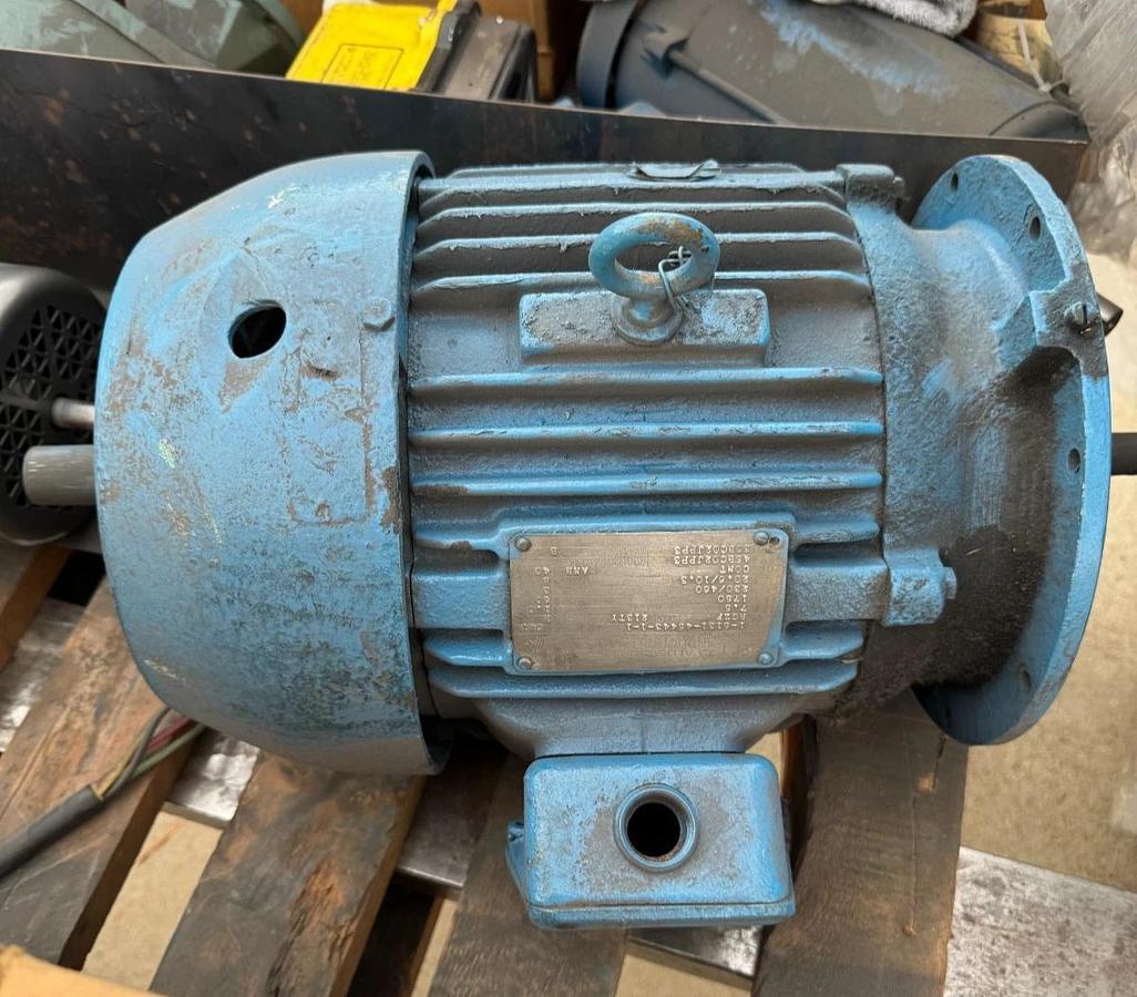 ALLIS-CHALMERS MOTOR JJ6 7.5 HP MODEL RGZF 1750 RPM 230/460 V 20.6/10.3 AMP 3 PH