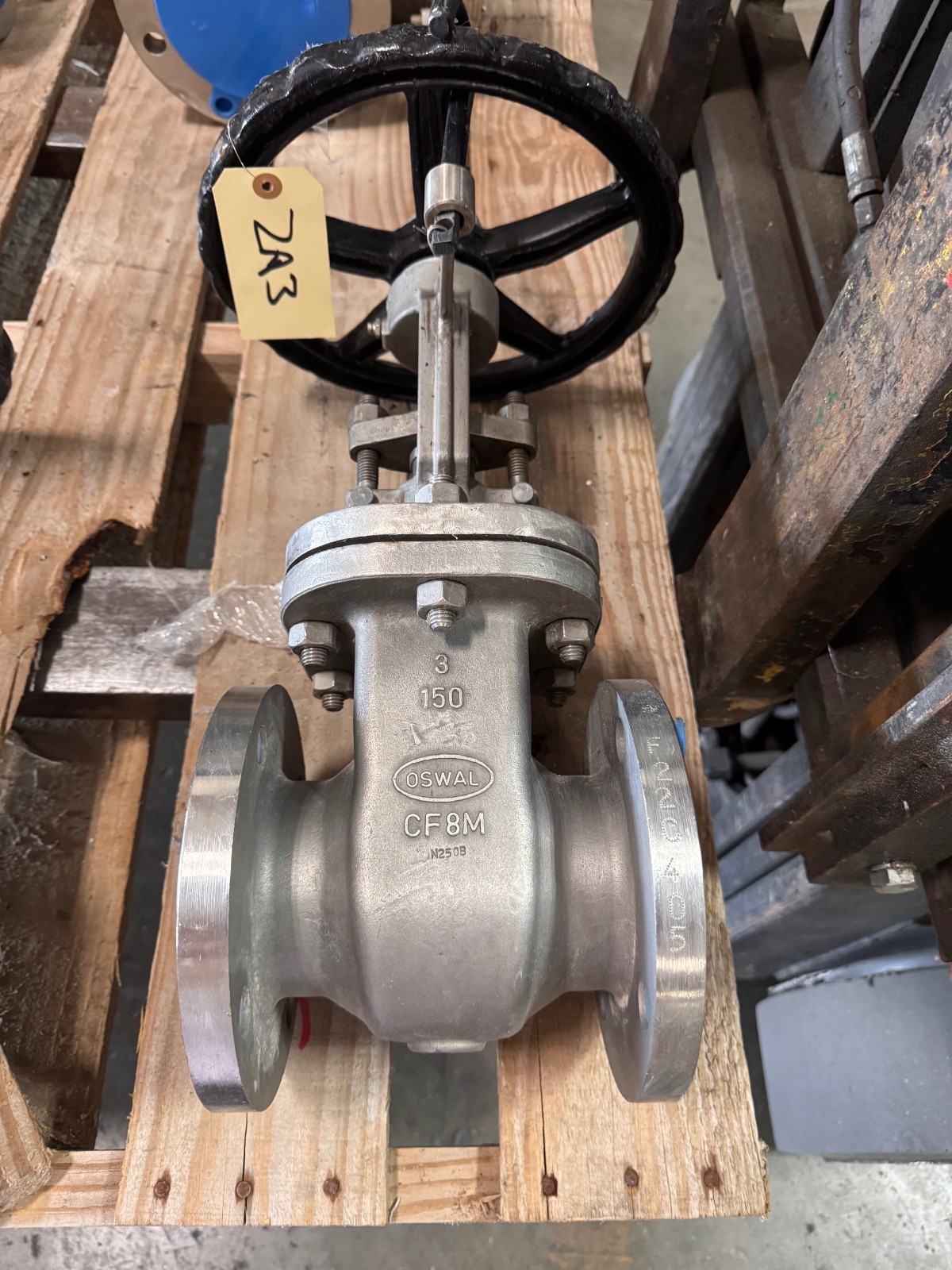 OSWAL 3" 150 RF GATE VALVE 316 SS ZA2 & 3