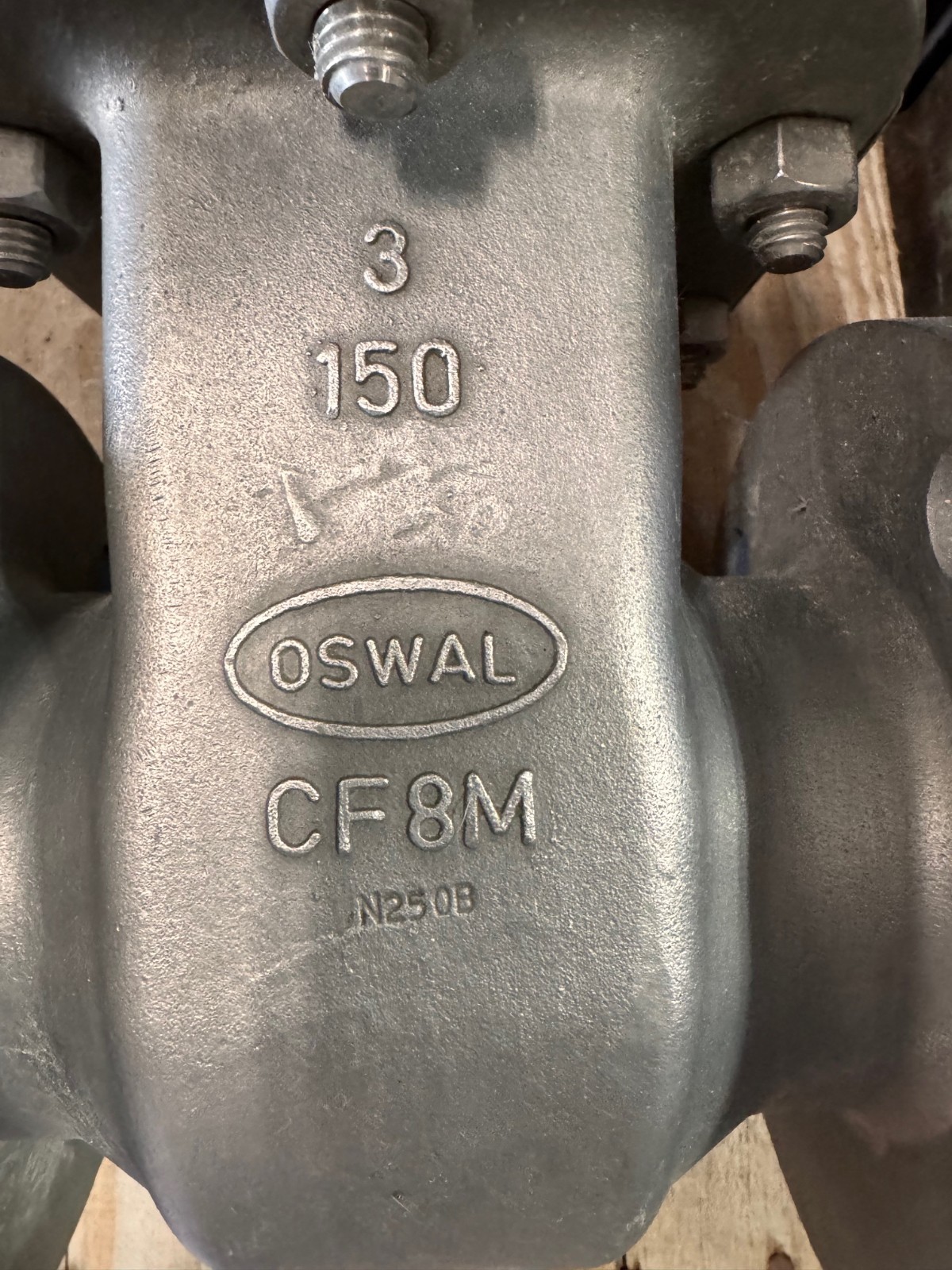 OSWAL 3" 150 RF GATE VALVE 316 SS ZA2 & 3
