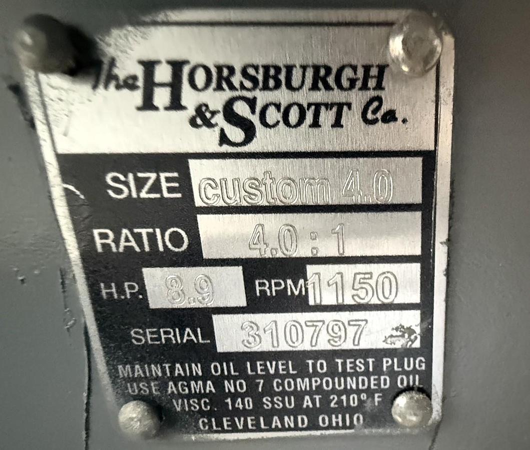 Refurbished HORSBURGH & SCOTT GEAR REDUCER 2ZA5 SIZE CUSTOM 4.0V SER-310797