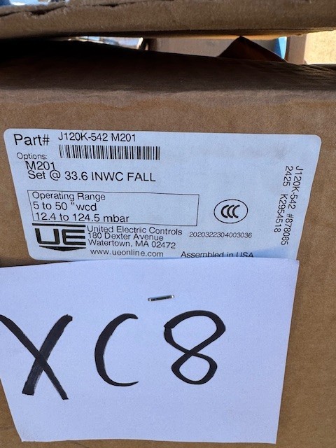 UNITED ELECTRIC TRANSMITTER XC8 MODEL J120K-542 M201 50-5" WCD