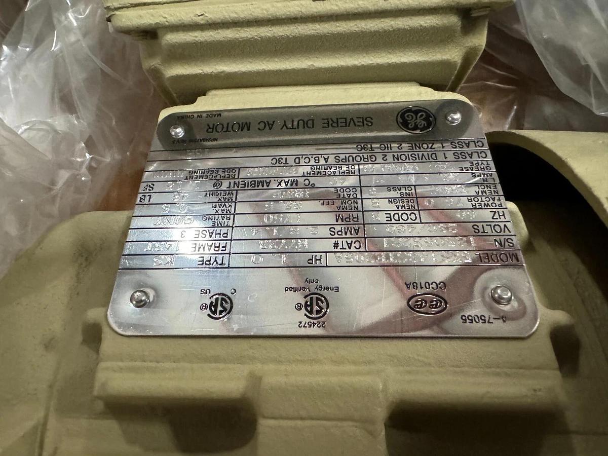 GE MOTOR N2 1 HP  5KS143STE205A 1750 RPM 208-230/460 V 2.8 1.4 AMP 3 PH  FR 143T
