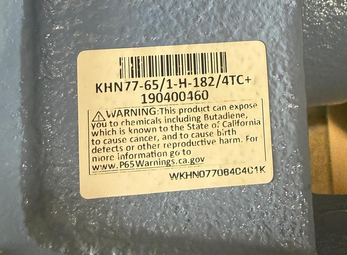 WORLDWIDE REDUCER GEAR REDUCER 3AK5 MODEL KHN77-65/1-H-182/4TC SIZE 77 RATIO 64 TO 1