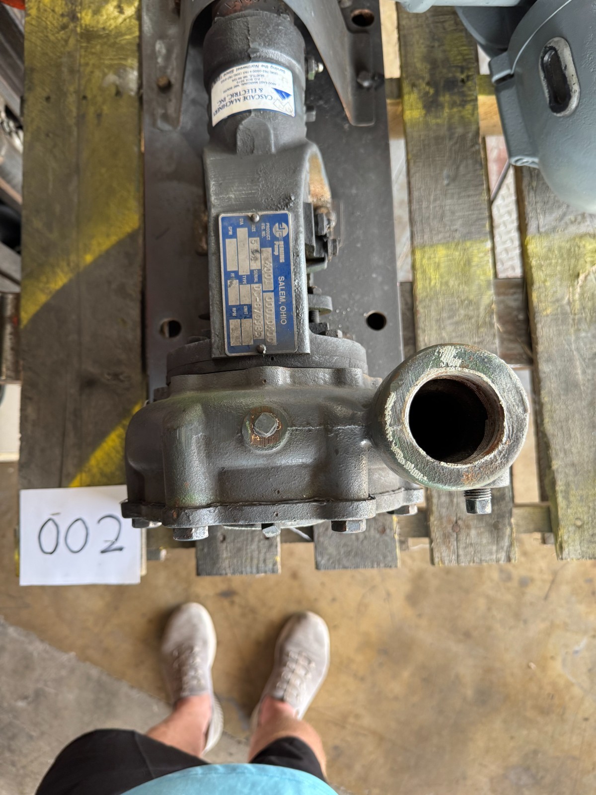 DEMING PUMP OO2 MODEL 4001 00010400 2" X 2" IMPELLAR 5 7/8"  BALDOR MODEL M3542