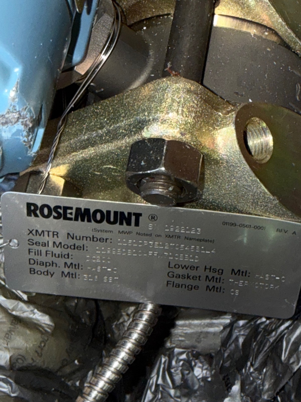 ROSEMOUNT TRANSMITTER 1151DP3E12T0545BIL4 1XA 0-30" IN H2O FLANGED SENSOR
