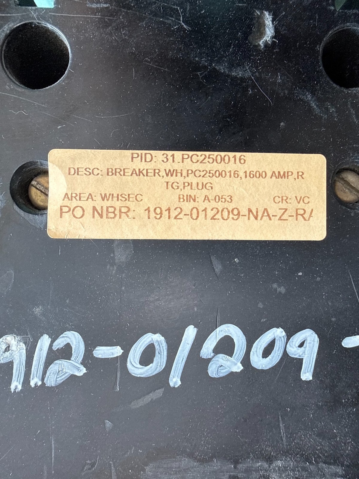 Refurbished Westinghouse Breaker 2500 AMP MODEL PC250016 2KA PC FR  600V 2000 AMP TRIP 2YW5