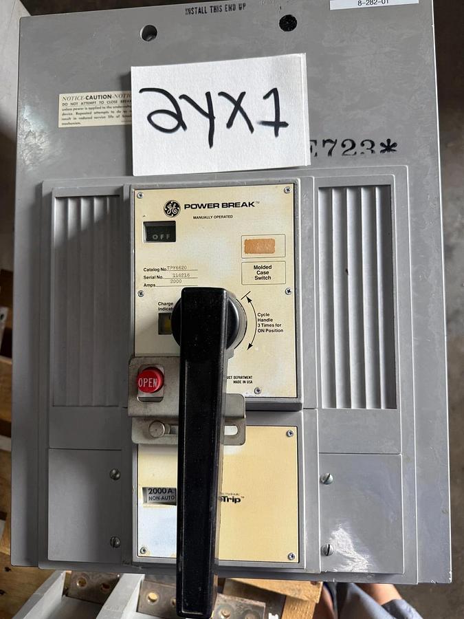 Refurbished General Electric 2000 AMP Power Break I BREAKER MODEL TPY6620  W MagneTrip 2YX1