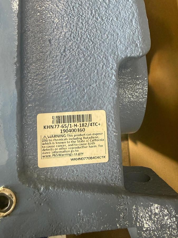 WORLDWIDE REDUCER GEAR REDUCER 3AK5 MODEL KHN77-65/1-H-182/4TC SIZE 77 RATIO 64 TO 1