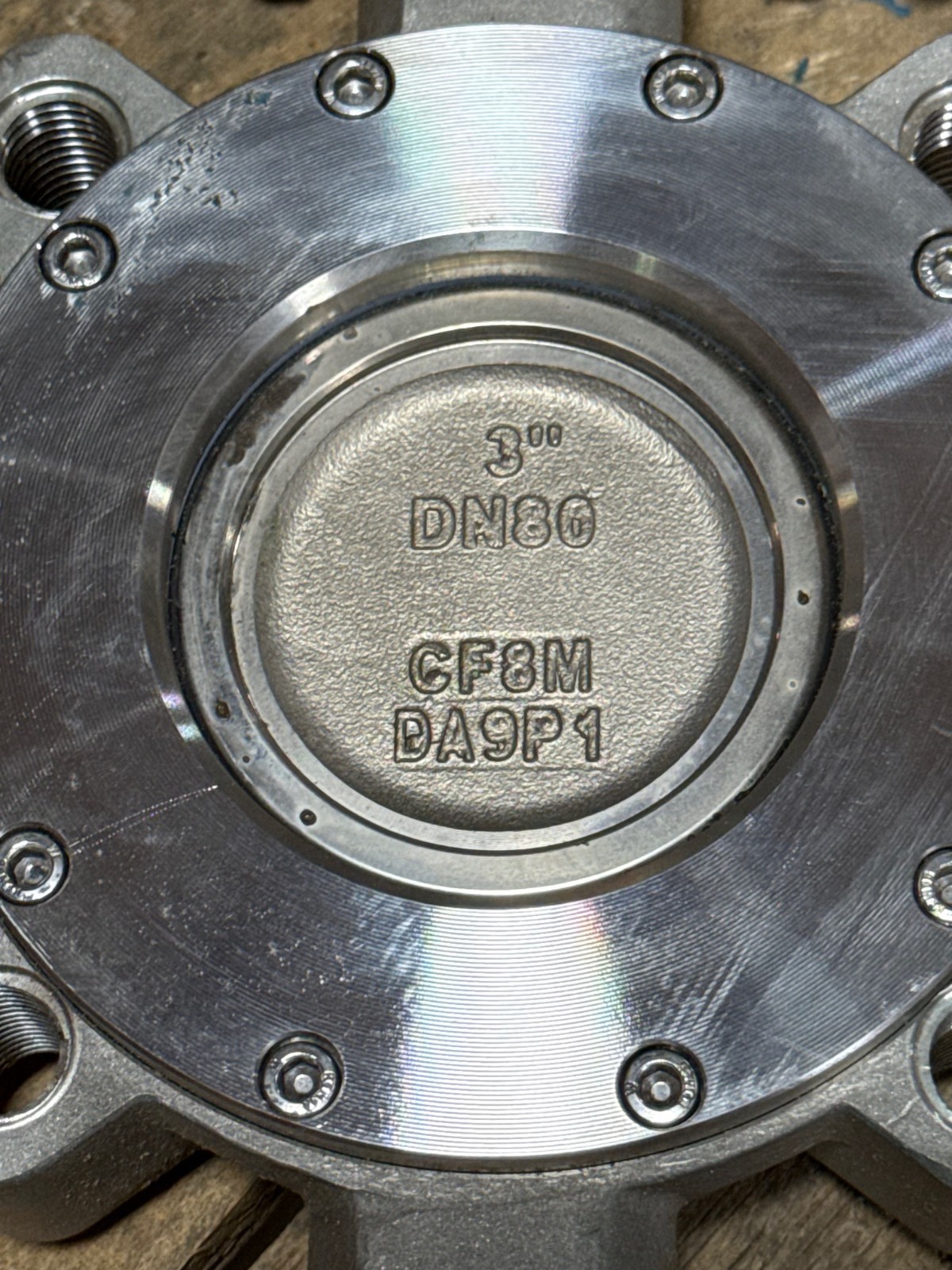 Used WARREN 3" 150 DOUBLE OFFSET LUG HI PERFORMANCE BUTTERFLY VALVE  MODEL 9158-2