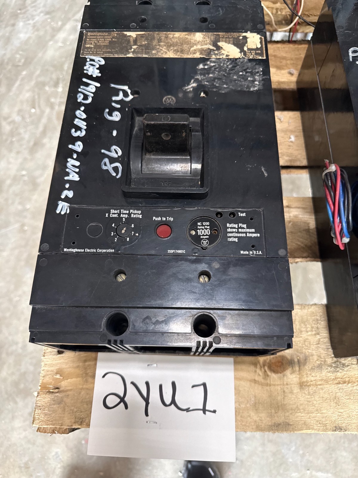 Refurbished WESTINGHOUSE SELTRONIC 1200 AMP 600 V BREAKER HNC31200F FRAME HNC 1200A 2YU1 2