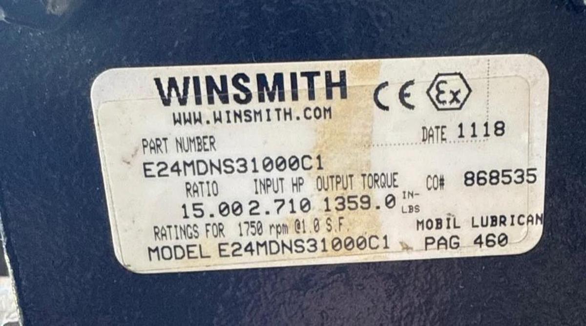 SE ENCORE WINSMITH GEAR REDUCER 1XPI MOD E-24MDNS31000C1 1750 RPM 15 TO 1