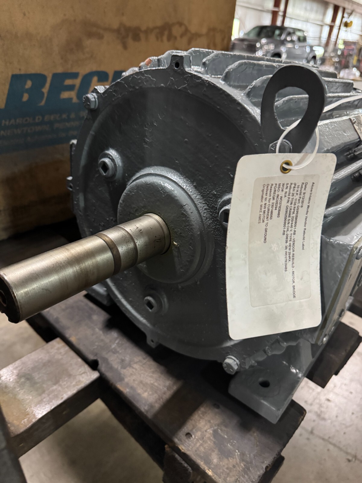 P & H 20 Ton Crane MOTOR P2 10 HP MODEL HEW-284RX 1135 RPM 230/460 V 31.2/15.6 A