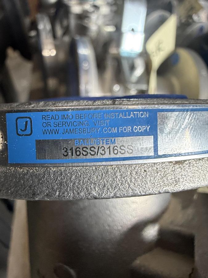 JAMESBURY 11/2" 150 RF BALL VALVE RP FIG # 11/2" 7150313600XTZ2 316 BODY