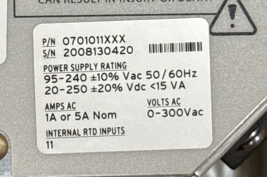 SCHWEITZER  MOTOR PROTECTION RELAY MODEL SEL0701011XXX TYPE 701 XA21B