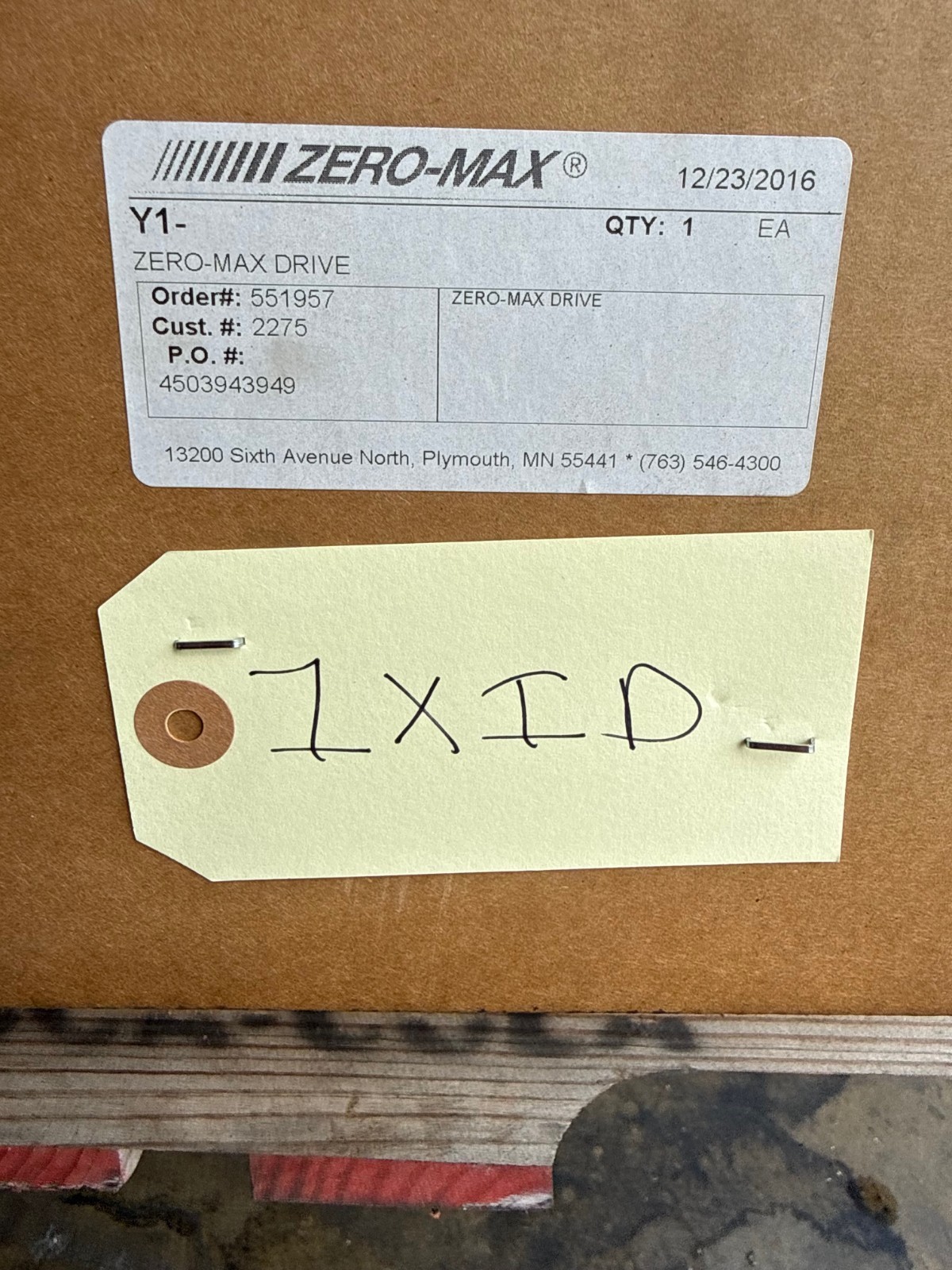 ZERO-MAX DRIVE POWER BLOCK GEAR REDUCER MOD Y1CCW600-400 1800 RPM 1XID