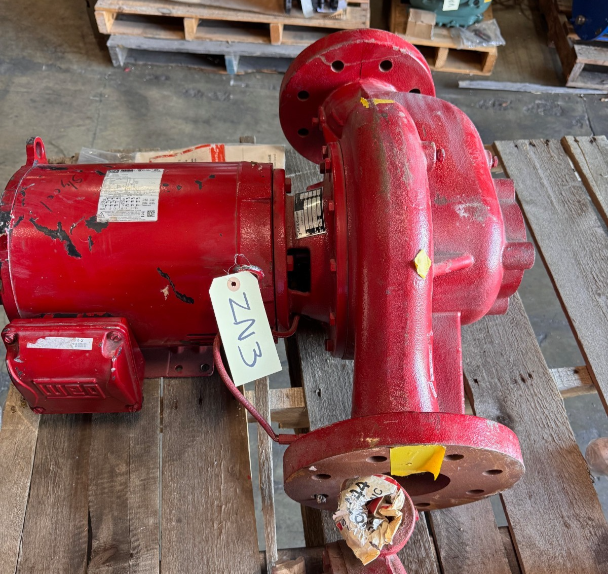 BELL & GOSSETT PUMP 3" X 3" X 5.37" IMPELLAR ZN3 E-1531  C263352 1 HP 1800 RPM