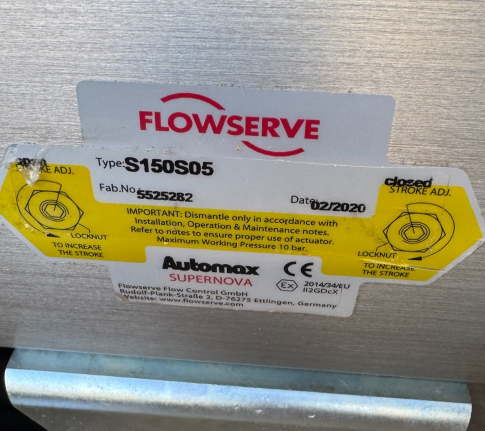 ARGUS 2" 150 RF FP BALL VALVE FK79 V39 SS BODY WITH AUTOMAX ACTUATOR S150S05