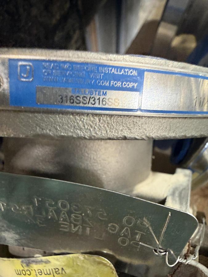 JAMESBURY 11/2" 150 RF BALL VALVE RP FIG # 11/2" 7150313600XTZ2 316 BODY