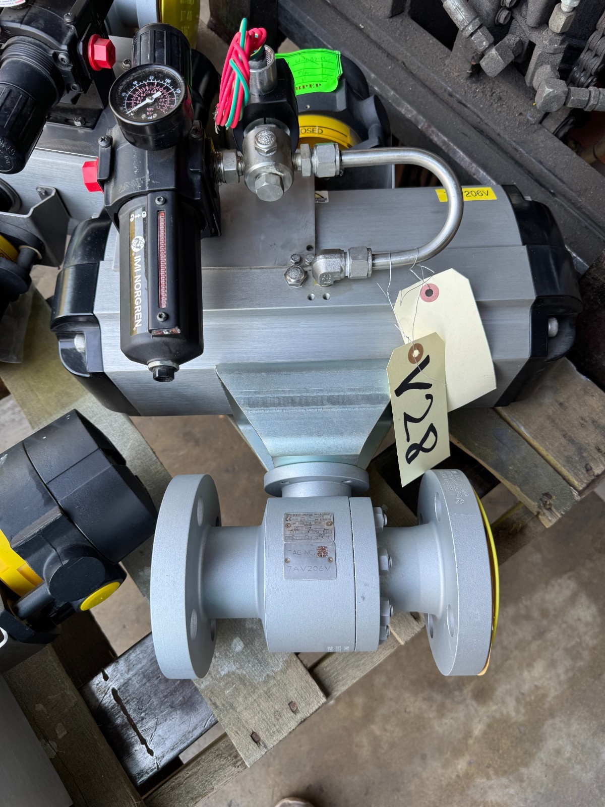 ARGUS 1" 600 RF FP BALL VALVE V28 MODEL FK79 CS BODY SS TRIM W AUTOMAX ACTUATOR