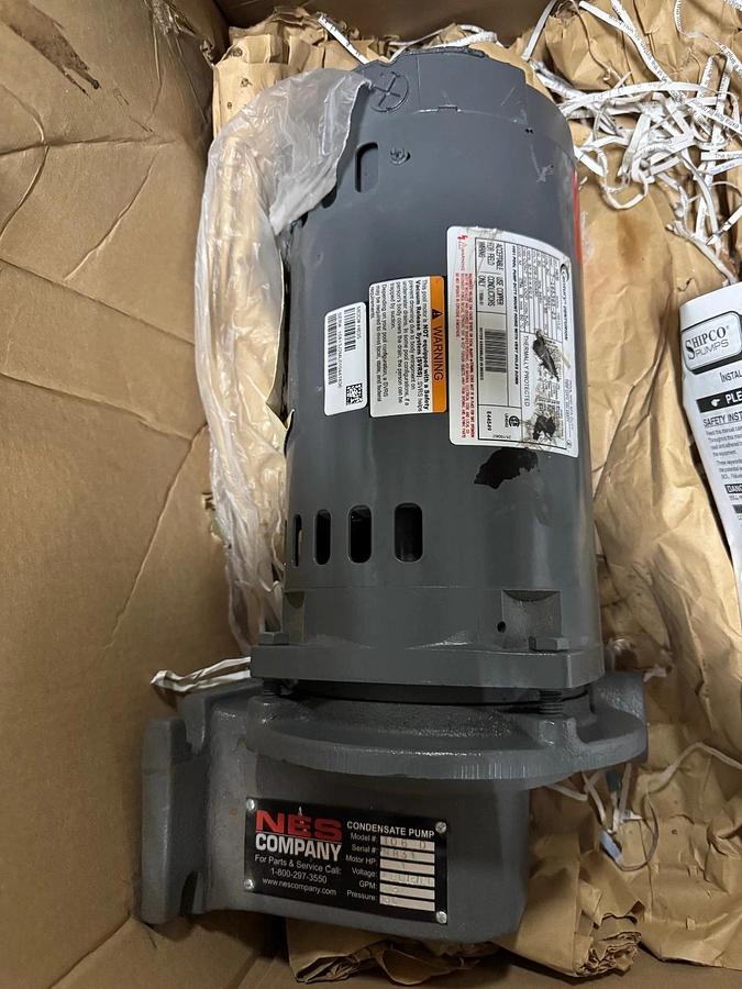 NES Company CENTRIFUGAL CONDENSATE PUMP VA17A B E MODEL 106D SER N831