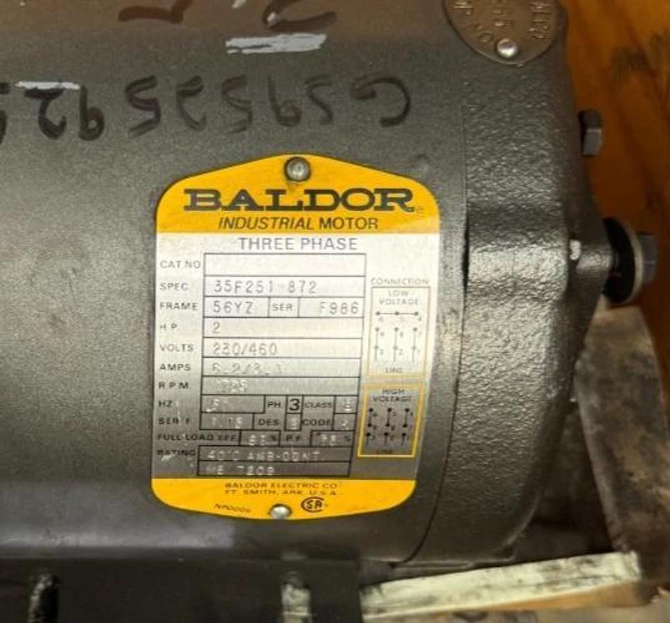 TUTHILL BALDOR MOTOR DD6 1/4 HP MODEL 34C510-5518C1 1725 RPM 115/230 V 1 PH