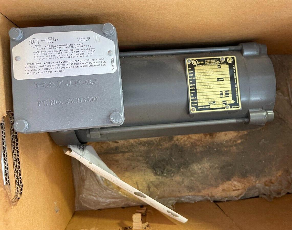 BALDOR 1HP EXPLOSION PROOF MOTOR 1725 RPM 208-230/460 V FRAME 56C VM7014