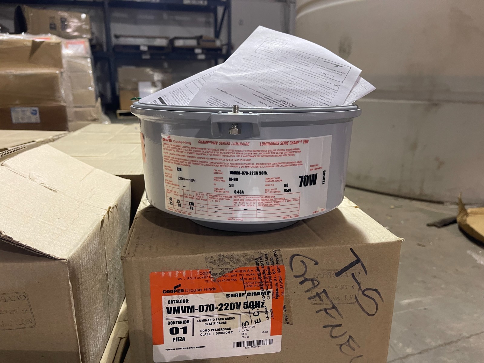 COOPER CROUSE HINDS CHAMP AD12 AD13 AD18 VMVM-070-220V 50 HZ 95 WATT 220 V