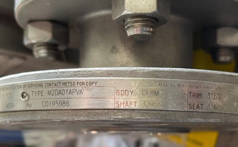 11/2" 300 RF BALL VALVE METSO 316 SS M2DA01APVA W METSO B1JU8/35L ACTUATOR