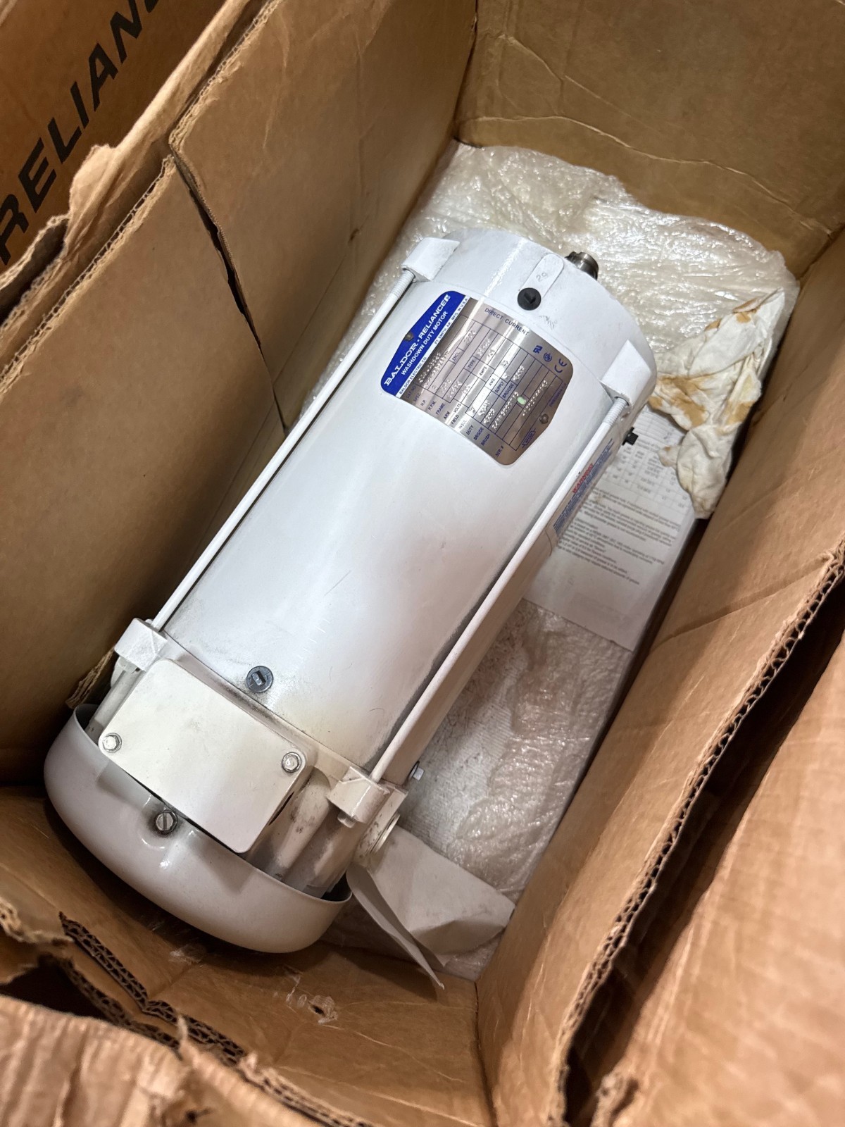 BALDOR 2 HP DC WASH DOWN DUTY MOTOR XA21A CDPWD3585 1750 RPM 180 V 9.6 AMP FRAM