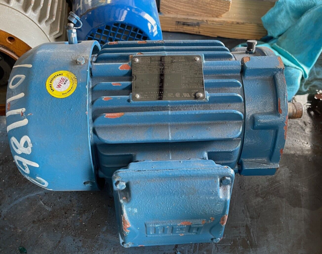 WEG 2 HP MOTOR 1750 RPM 460 V FRAME 145TC P30218S13019145TC-W22