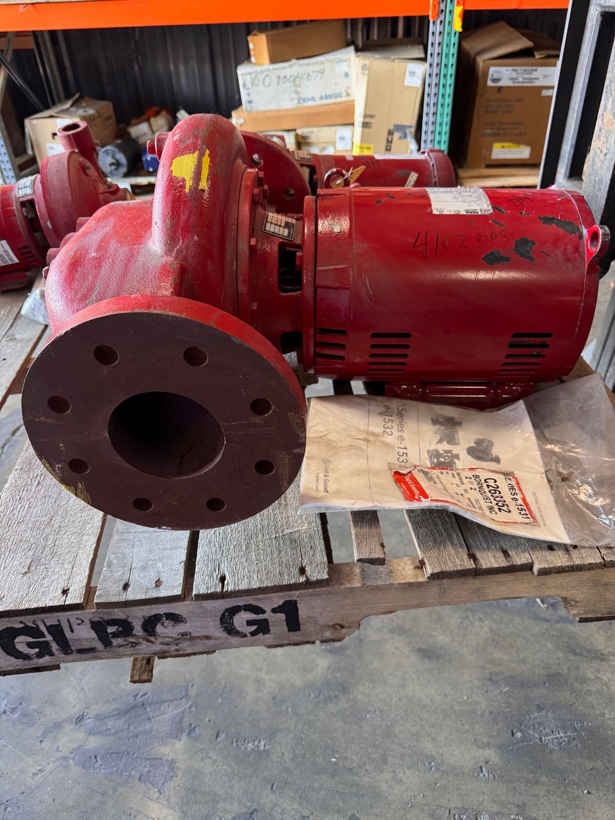 BELL & GOSSETT PUMP 3" X 3" X 5.37" IMPELLAR ZN3 E-1531  C263352 1 HP 1800 RPM