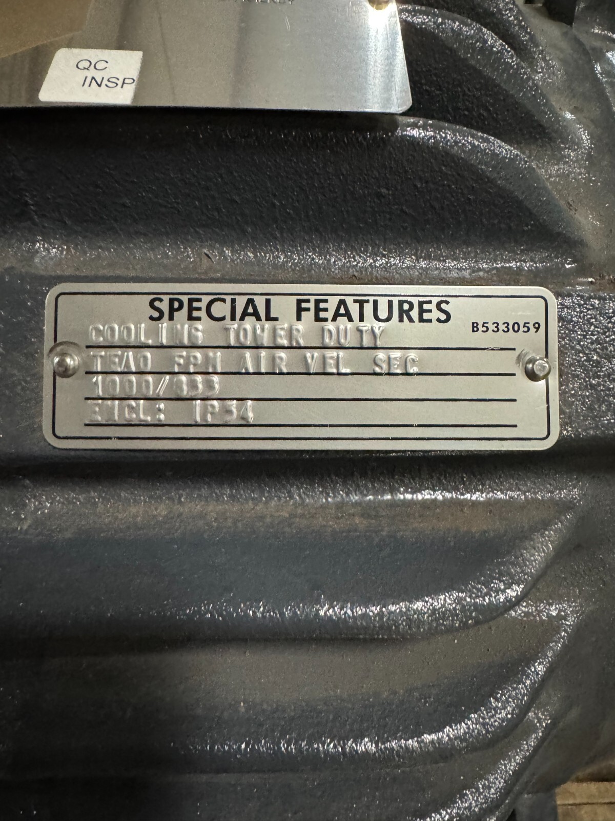 GE MOTOR Cooling Tower Duty S3 2 HP 5K0816  860 RPM 208-230/460 V  3PH