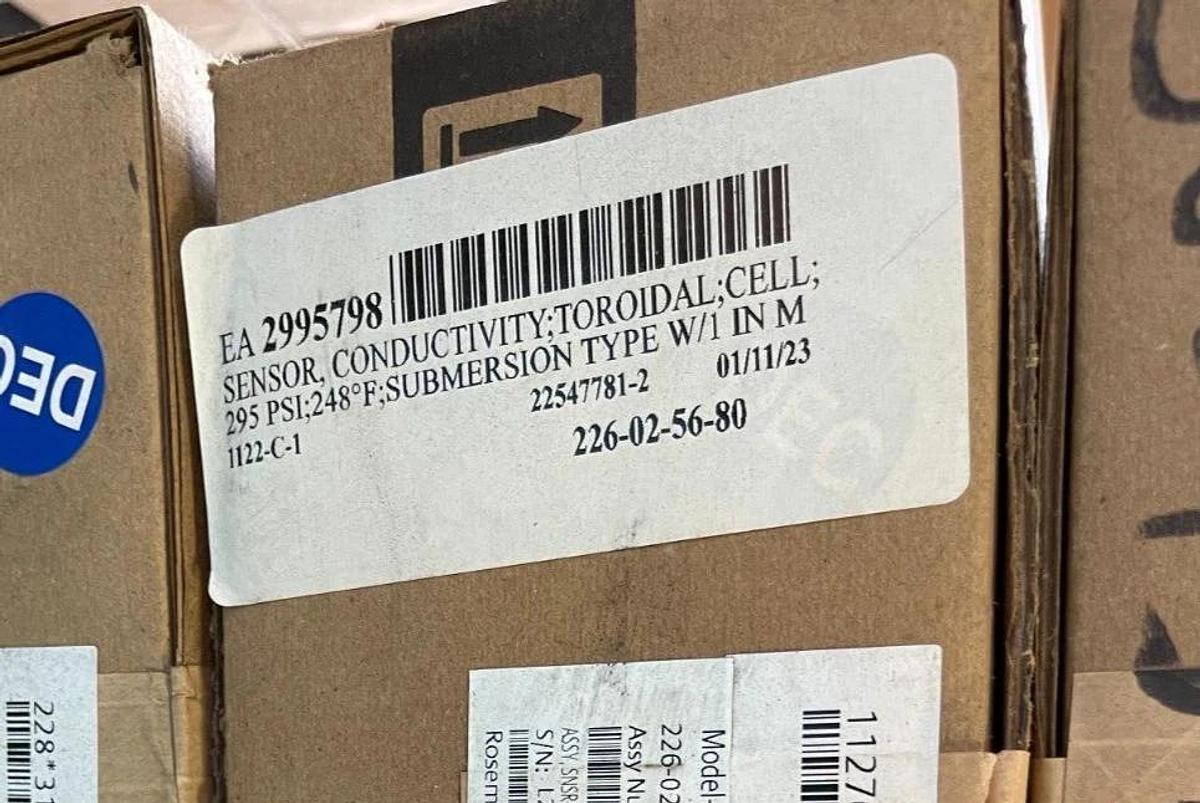 CONDUCTIVITY SENSOR TOROIDAL CELL 295 PSI 248 DEG SUBMER TYPE 1 "MT 226-02-56-80