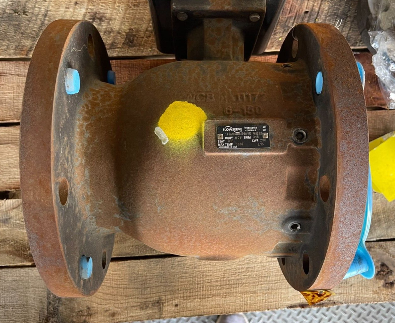 6" 150 RF BALL VALVE FLOWSERVE A105 X SS 6FAM514466TZ150 WITH ACTUATOR