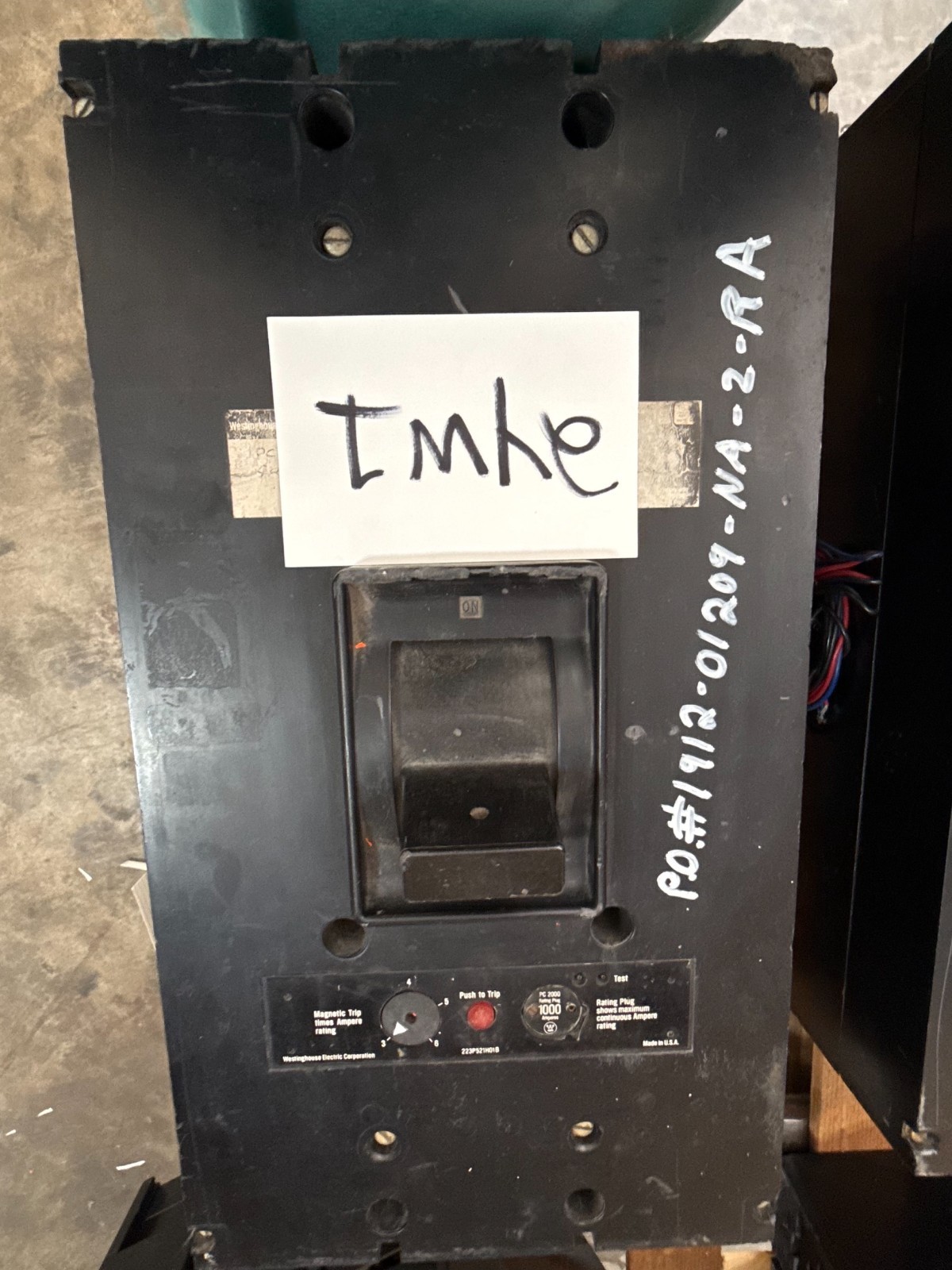 Refurbished Westinghouse 2000 AMP BREAKER PC32000F 2KA PC FRAME 3P 600V 1600A TRIP 2YW1