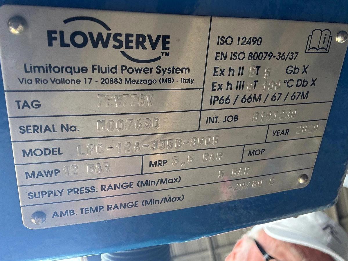 ARGUS 4" 600 RF FP BALL VALVE FK76M V7 V16 LIMITORQUE W/ACT  LPC-12A-335B-SR05