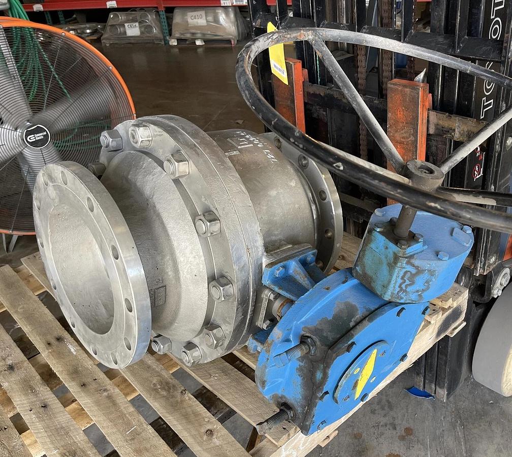 10" 150 RF FP BALL VALVE  NELES JAMESBURY 10-6150-71-3600MB1 316 SS W GEAR