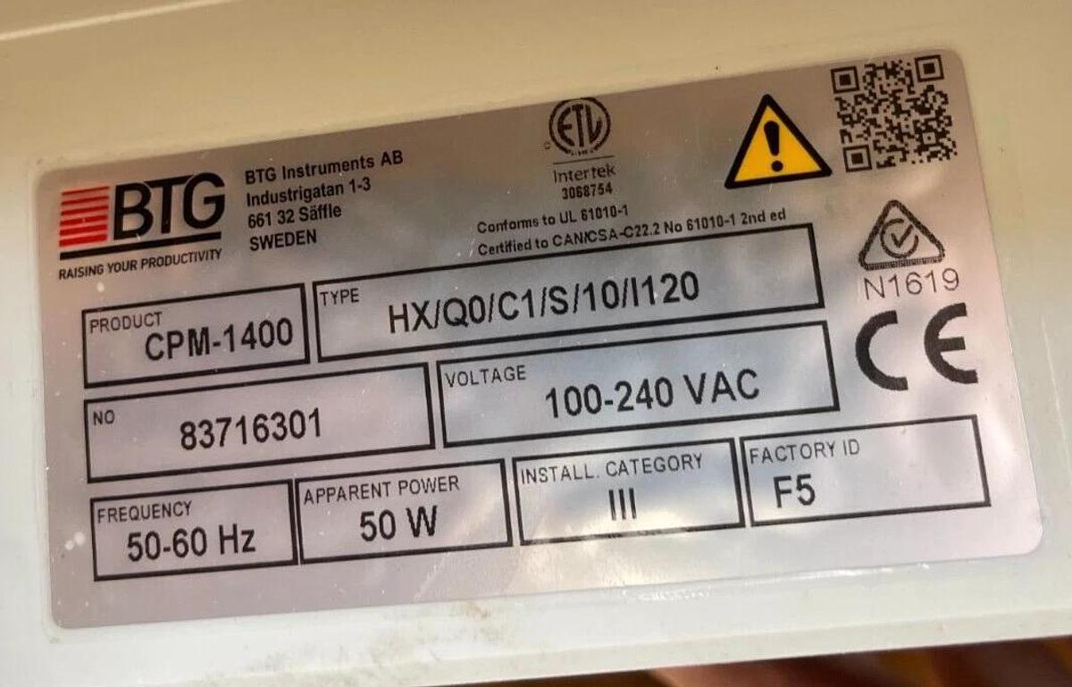 BTG COMMUNICATION MODU 100-240 V APPARENT POWER 50 W CPM-1400 HX/Q0/C1/S/10/I120